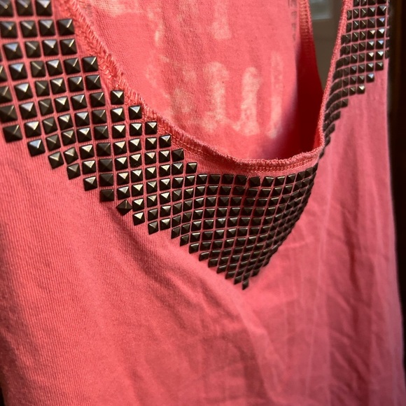Y2K Parasuco Pink Studded Women's Tank Top Small - Picture 11 of 16